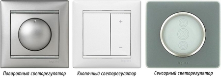 Виды диммеров. dimmeri